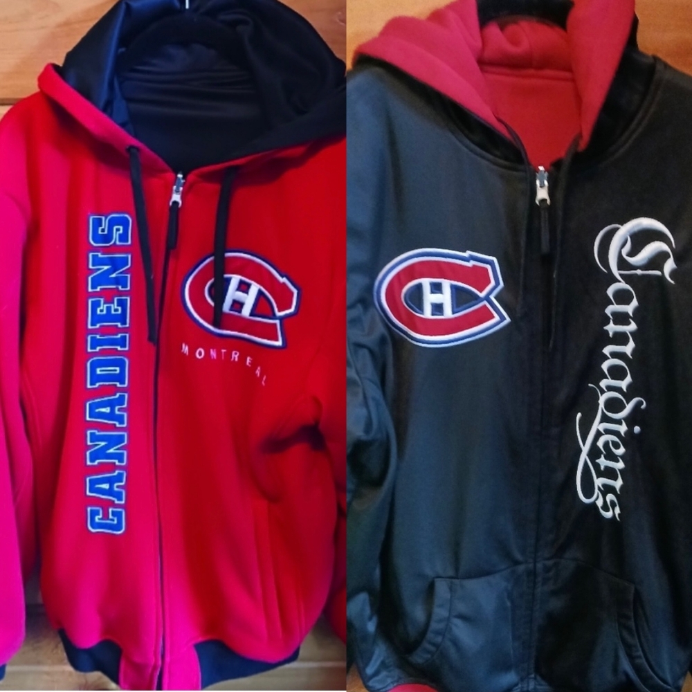 Montreal canadiens zip hoody G111 sports by Carl Banks size M